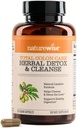 Naturewise Total Colon Care Herbal Cleanse - Med prebiotika, botaniska och antioxidanter - för regelbunden tarmrörelse, matsmältning, tarmhälsa - Vegan, glutenfri, icke-GMO - 60 kapslar[2-månaders leverans]