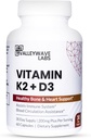 Vitamin D3 K2 Capsules - 2-in-1 Vitamin K2 MK7 100 mcg + VIT D3 5000 IU (125 mcg) Dietary supplement for Supporting Bone, Teeth, Muscle and Immune Health Support*, 60 count