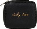 Майаміка Zippered “Daily Dose” Pill Case з 8-денним знімним пластиковим органом медицини, Чорний, 3.5” L x 2.75” H - Тримайте свої вітаміни і таблетки Організовані - Компактний і Sleek Pill Box