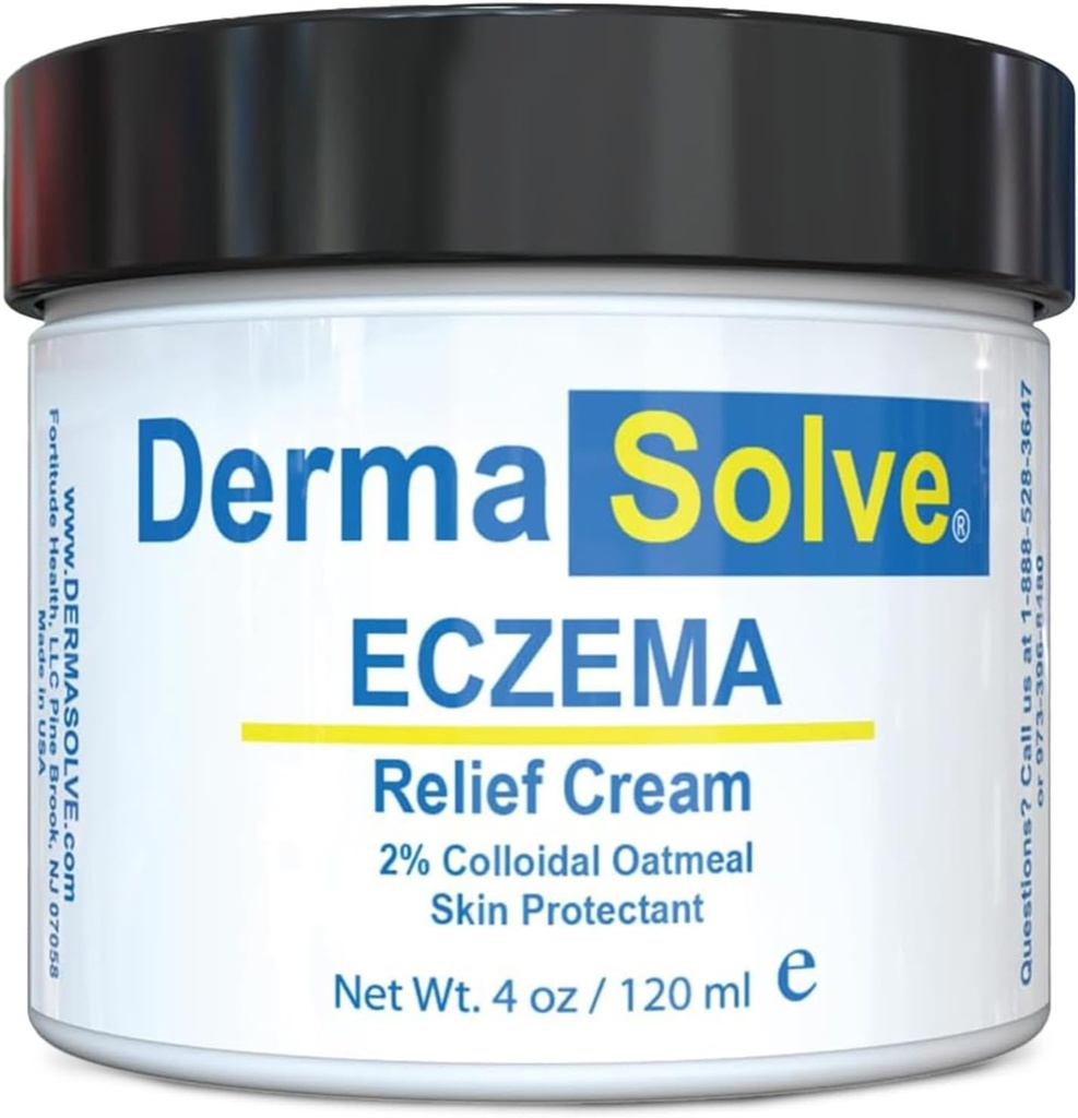 Dermasolve Full Body Eczema Relief Lotion Cream - Flare Control Therapy Balm que protexe, Moisturizes e reparacións Skin Kids, Babies & Adultos - Esteroide Free (4 Fl Oz, 1)