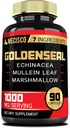 Goldenseal Root Capsule dengan Echinacea, Mullein Leaf, Plantain & More - 90 Vevgie Capsules - 7in1 Support Immune System, Digetical Health, Smooth Breathing, and Body Management