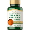 Piping Rock Turmeric Curcumin with Black Pepper | 120 Capsules | Standardized Herbal Supplement | Non-GMO, Gluten Free
