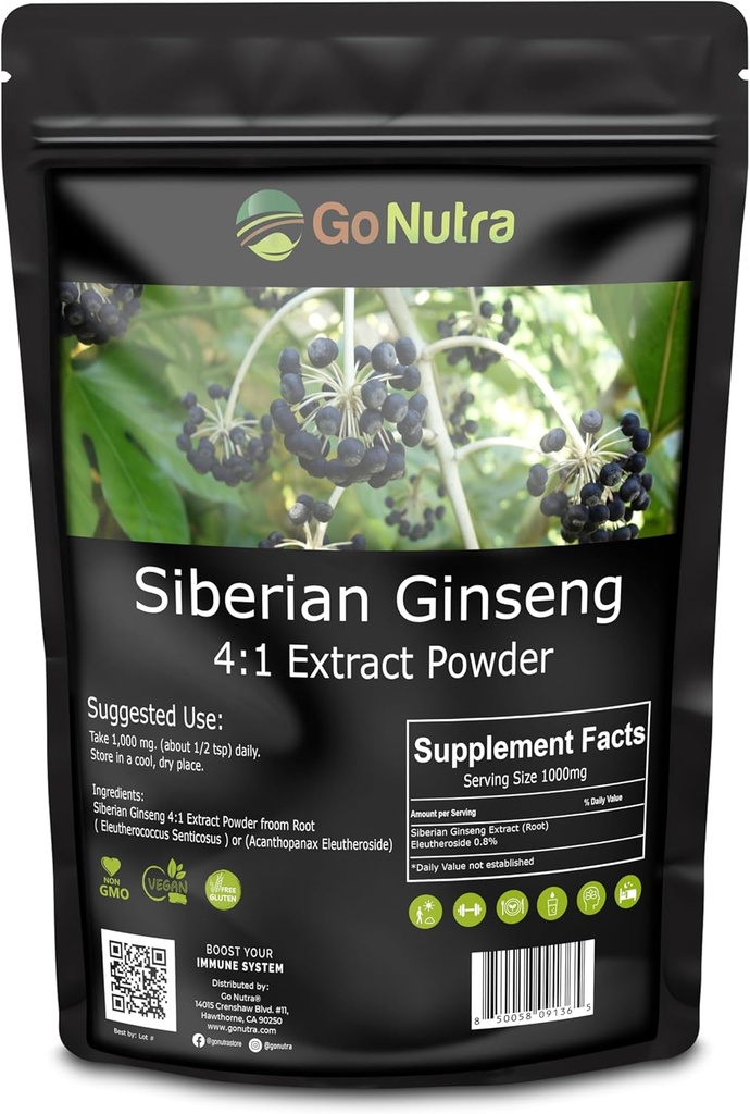 Go Nutra Sibirski ginseng - Eleuthero Root Powder 