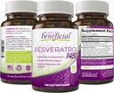 RESVERATROL 1450-90day Supply, 1450mg por Serving of Potent Antioxidants " Trans-Resveratrol, Promueve Anti-Aging, Cardiovascular Support, Maximum Benefits(1bottle)