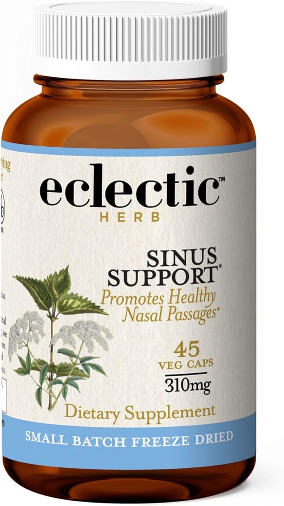 Eclectic Institute Sinus Support | 45 CT (310 mg) | 피크 플랜트 파워를 위한 냉동 건조 신선한