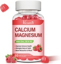 Calcium Magnesium Zinc Gummies D3 eta K2, Absorption Magnesium Glycinate Potassium Immune eta Calm Mood bitaminarekin, Raspberry Flavor 60 Gummies