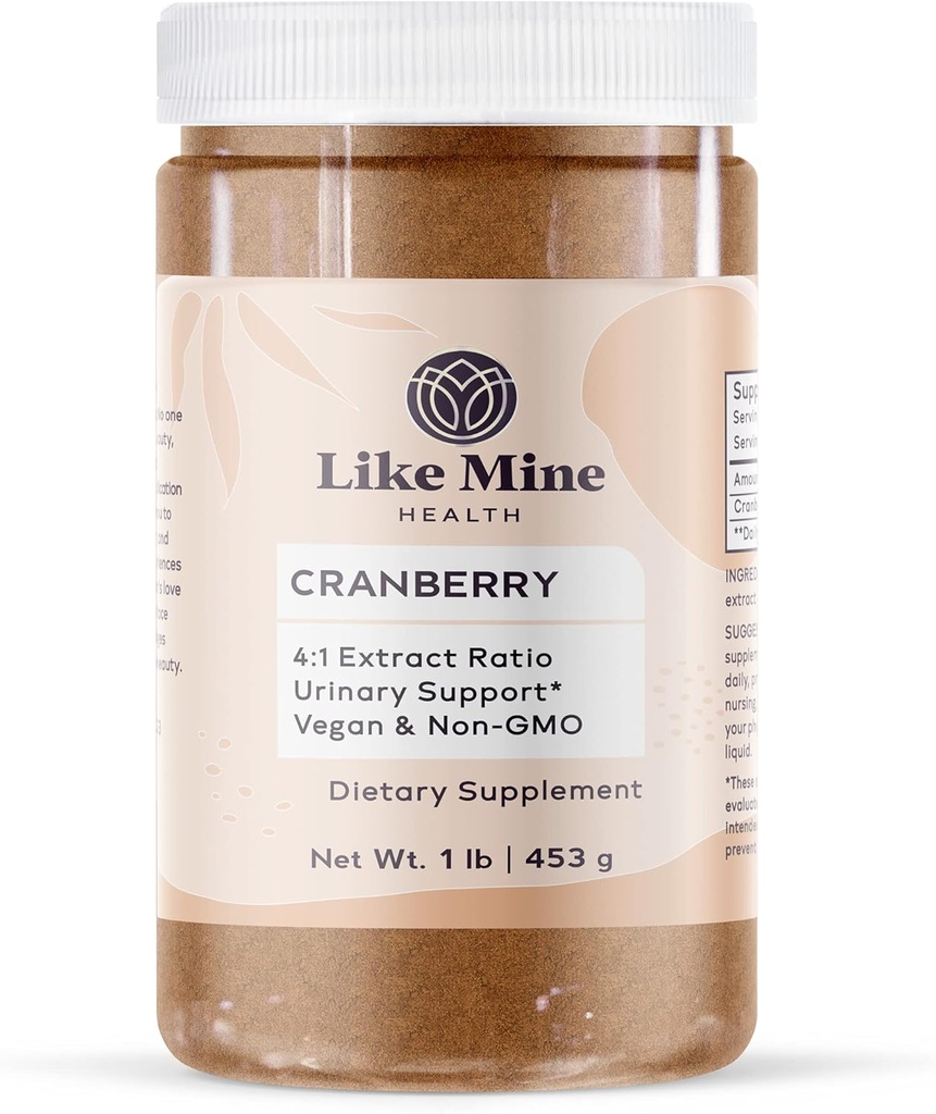 Like Mine Cranberry Extract Powder (1 lb) Vegan & Non-GMO, 4:1 Extract Ratio