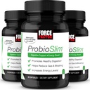 Force faktor ProbioSlim, Probiotický dodatek pro ženy a muže s probiotika a zelený čaj extrakt, snížení plynu, nafouknutí, zácpa, podpora stravitelného zdraví & Gut zdraví, 30 Počet (balení 3)