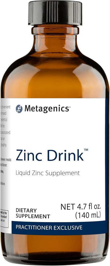 Metagenics Zinc Drink - Trace Mineral - Immunsystem & Enzymes Support* - mit Zinksulfat - Non-GMO, Glutenfrei, Vegetarisch - 4,7 fl oz