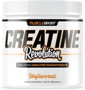 Musclesport Creatine Monohydraat Poeder - Gemicroniseerd Creatine Monohydraat - Energie, sterkte en duurzaamheid - 300g, ongearomatiseerd
