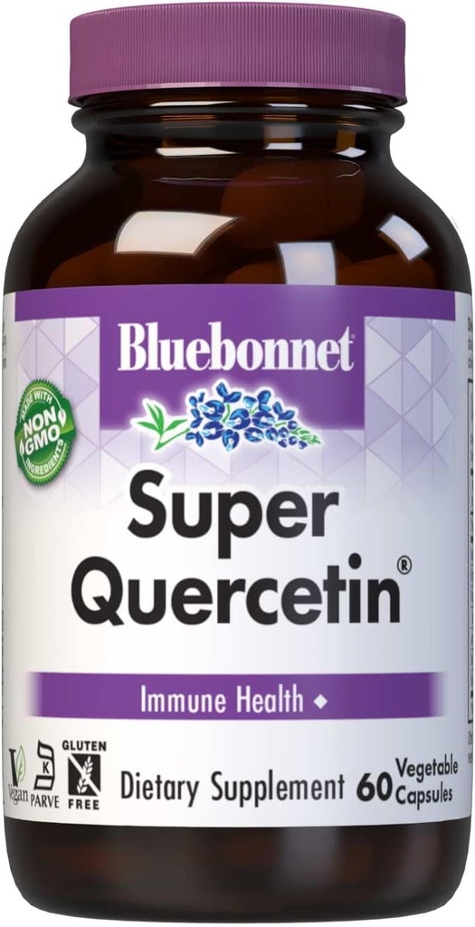 Bluebonnet Nucrition Super Quructin Capsules, Công thức Công thức C, tốt nhất cho sự hỗ trợ theo mùa và Immune, Non GMO, Gluten Free, Soy, Sữa miễn phí, Kosher, 60 Capsules rau cải xanh