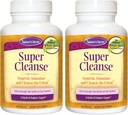 Nature's Secret Super Cleanse Força Extra Toxin Detox & Gentle Elimination Corpo Cleanse, Digestive & Colon Health Support - Estimulando mistura de 14 ervas com probióticos - 100 comprimidos (Pacote de 2)