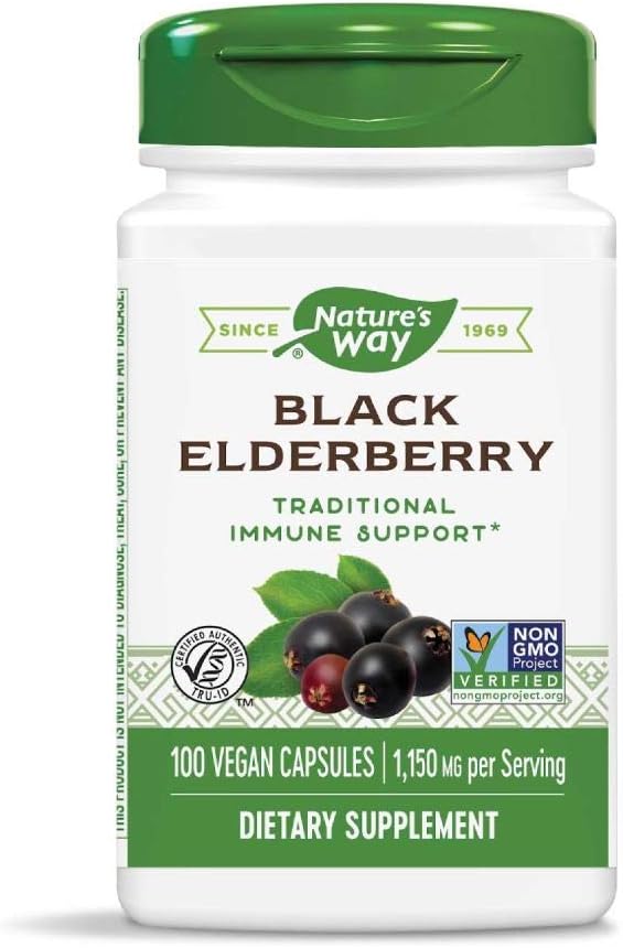 Nature 's Way Elderberry, 100 Cap, (Opakowanie po 2)