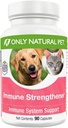 Only Natural Pet Immune System Strengthener Supplement for Dogs - Boost Healthy Cellular, Digestive, & Liver Function - Multivitamin Beta-Glucan & Antioxidant - 90 Capsules