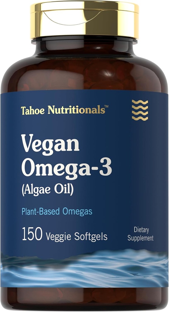 Carlyle Omega Vegan 3 Ekstr | 150 Softgels | Algae Oil | Qeyri-GMO & Gluten Pulsuz | Tahoe Nutritionals