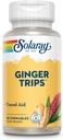 SOLARAY Ginger Trips Подорож Aid Король Здоровий Дайджест Підтримка w/Honey, Stevia & Molasses 60 Chewables