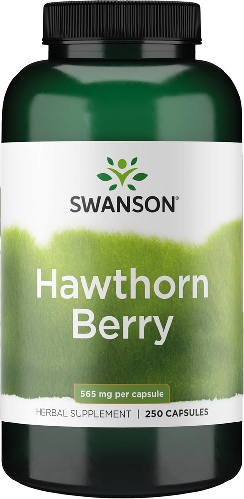 Swanson Hawthorn Berry - Antioxidatzailea, zirkulazio-euskarria (250 kapsula, 565 mg bakoitza)