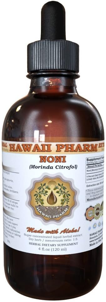 HawaiiPharm Noni (Morinda citrifolia) Trích dẫn chất lỏng, Tincture, bộ bổ trợ Herbal, sản xuất ở USA, 2 lf.oz.