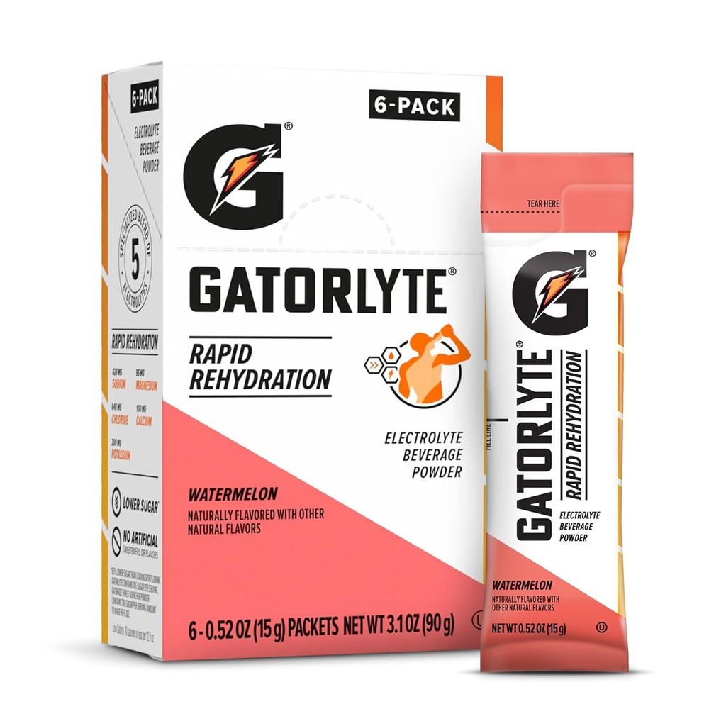 Gatorlyte Powder Watermelon, 16,9oz (6ko paketea)