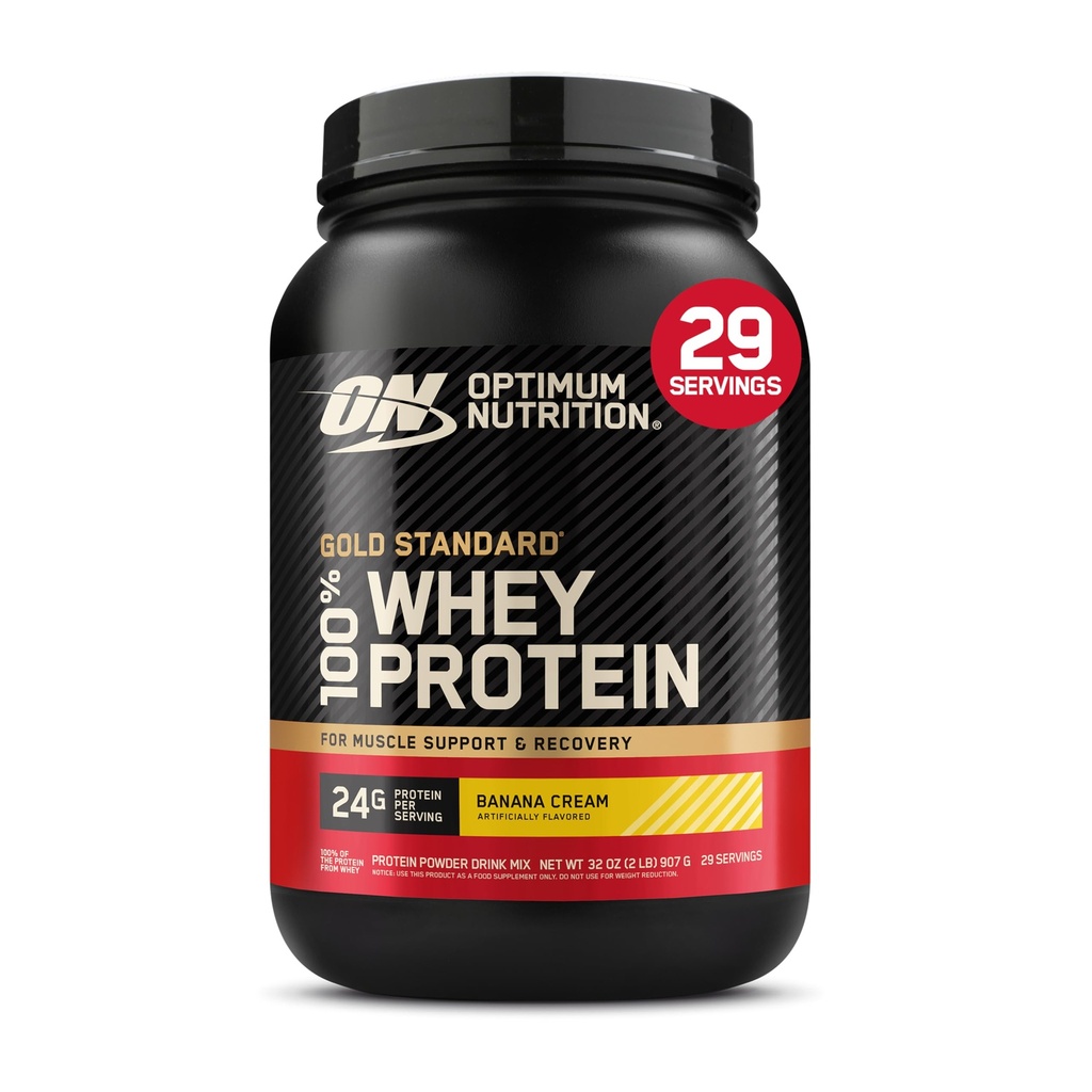 Optimum Nutrition Gold Standard® 100% Whey, Banana Cream, 2 lbs (907 g)