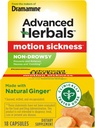 Dramamine Makers From, Advanced Herbals, Non-Drowsy, Motion Tibbi Yardım, Natural Ginger, 18 Count