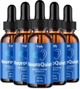 (5 Pack) NeuroQuiet Drops - Neuro Quiet Advanced Formula Hearing Support, kognitiv hälsa och övergripande Wellness, 5 månaders leverans