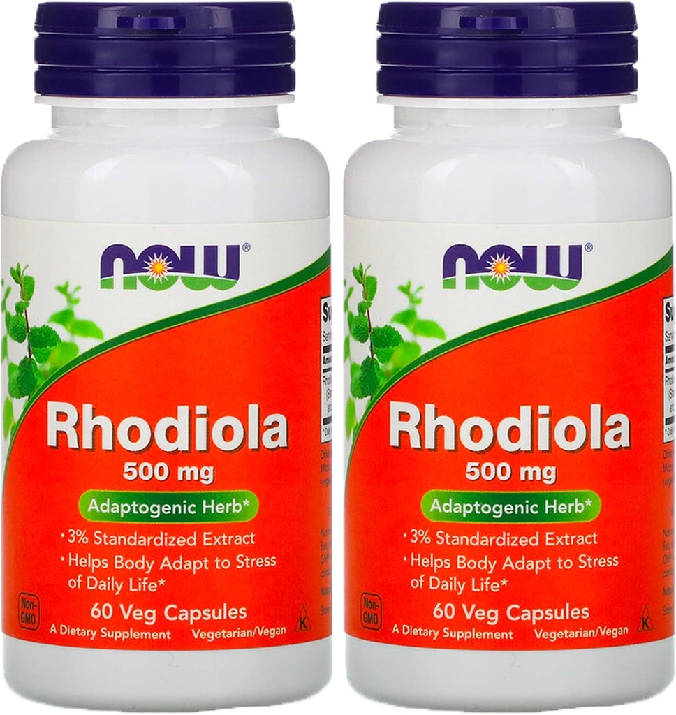 Teraz żywność Teraz żywność, (2 pack) Rhodiola, 500 mg, 60 kapsułki Veg