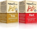 NaturaNectar Natural Bee Propolis Bundle - Trio und Red Propolis - für Immun- und Herz-Kreislauf-Unterstützung und einen gesunden Stoffwechsel* - 60 Kapseln pro Flasche