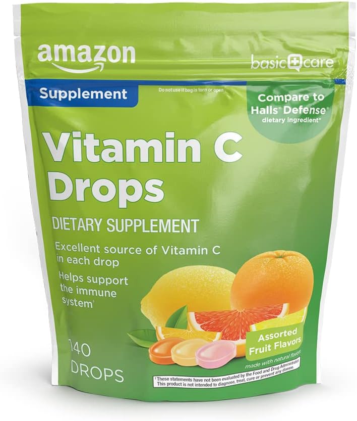 Basic Care Vitamin C Suplemen Drops, Lemon, Orange & Grapefruit, 140 count (Sebelumnya SoundHealth)