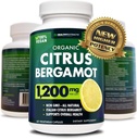 Citrus Bergamot Supplement - 150:1 Extract, 1200mg per servering, 80% polyfenoler, tillskott för högt kolesterol, italienska källa, 60 greve, 1 månad leverans, tillverkad i USA