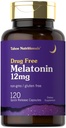 Tahoe Nutritionals Melatonin 12 mg | 120 Quick Release Capsules | Drug Free Supplement | Non-GMO, Gluten Free