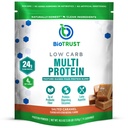 BioTrust Low Carb Protein Powder - Healthy Isolated Whey Protein Powder and Casein Blend from Grass-Fed, Pasture-Raised Cattle, Plus Digestive Enzymes - Salted Caramel, 14 Servings