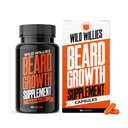 Wild Willies Beard Growth Vitaminer - Natural BioSitol ASX Complex Beard Growth Kosttilskud til mænd - 60 kapsler Anti hårtab piller - Supplement til Fuller Thicker Beard Support, Forevent Itchiness