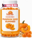 Pumpkin Seed Oil Gummies Sugar-Free Naturally Flavored- Pumpkin Seed Oil for Hair Growth, Bladder, Urinary Tract Support, Young Skin Supplement - Vegan, Halal Pumpkin Seed Extract- 90 Count