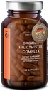 CLAV Organic Milk Thitle & Artichoke Extract Complex - Rich in Silymarin & bitters - Podpora pečene + Detox Supplement - 120 Kapsule (60 dní) - Vegan - Made in Germany
