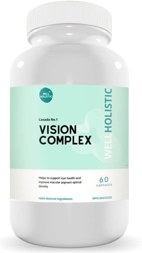 Vision Complex 60 Capsules - Eye Vitamin & Mineraal Supplement, Bevat Luteïne, Vitamine C, quercetine, Blauwe bosbes & Citrus Bioavonoïden