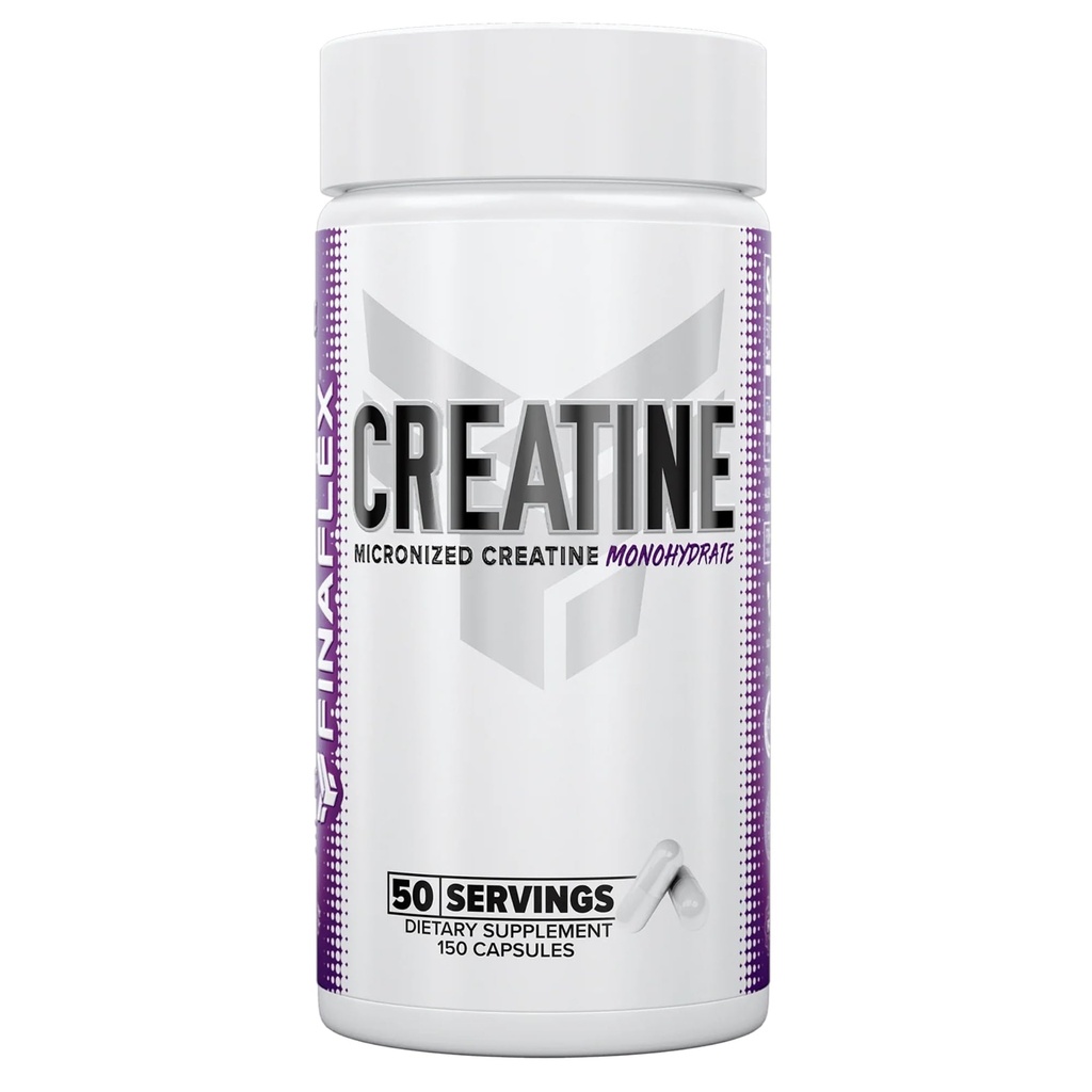 FINAFLEX Pure CREATINE - 150 Capsules - Promotes Muscular Strength, Size & Performance - 100% Pure, Micronized Creatine Monohydrate - 50 Servings