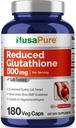 NusaPure Redución de Glutathione 500mg 180 cápsulas de Veggie (Vegan, Non-GMO) L-Glutathione