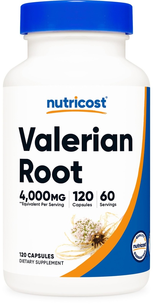 Nutricost Valerian Root Extract 120 Capsules for 60 Servings Per Bottle | Vegetarian, GMO Free and Gluten Free