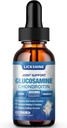 1 confezione Glucosamine Chondroitin MSM Liquid Drops - Supplemento di supporto congiunto per adulti con Quercetin Boswelia, Bromelain, Acido Ialuronico, Supporto Immune Antiossidante (2 Fl oz)