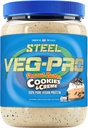 Steel Supplements Veg-PRO | Vegan Protein Powder, Peanut Butter Cookies & Creme | 25 Servings (1.93lbs) | Vegan Protein Powder with BCAA Amino Acid | Non Dairy | Low Carb Formula