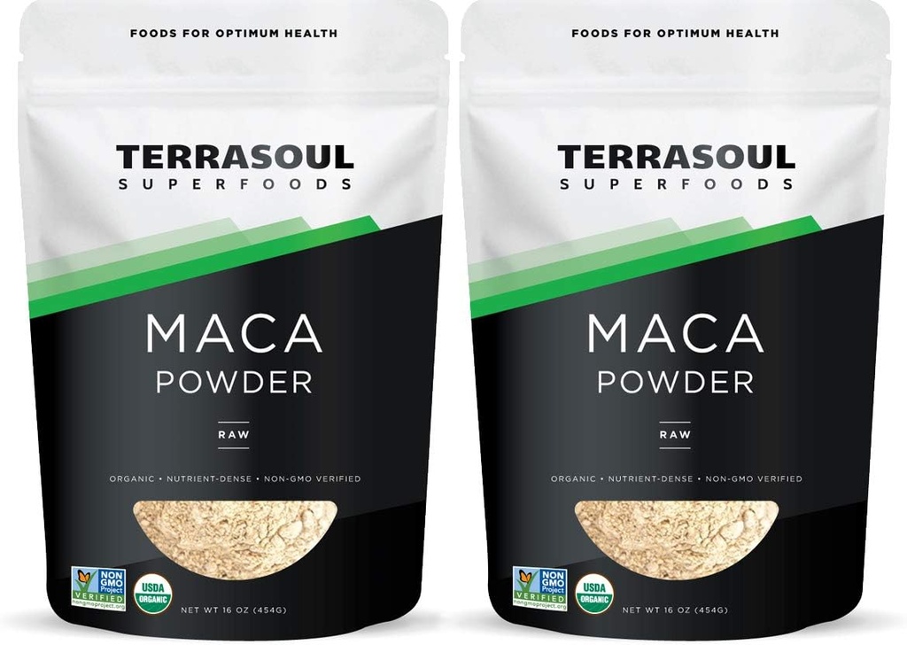 Terrasoul Superfoods Organic Raw Maca Powder, 2 Lbs : Premium kakovost, Podpora Povečana Stamina & Energija