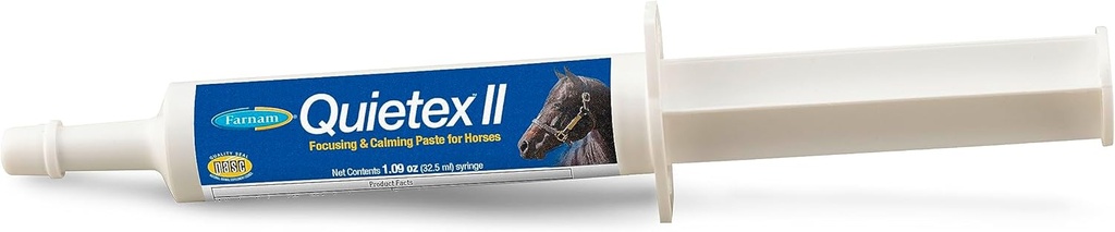 Farnam Quietex II Horse Calming Add Paste Atlar üçün, sinir davranış idarə etmək və atlar sakin saxlamaq və stresli hallarda 32.5 ml siringe