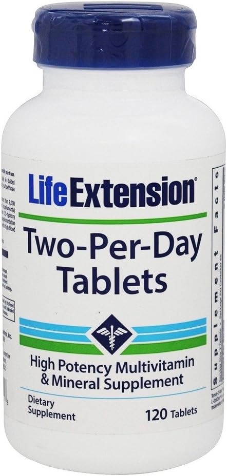 Life Extension Two-Per- Day Tablets Super-Potent Multivitamin & Suplement mineralny 120 Tabletki