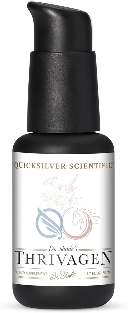 Quicsilver Scientific Thrivagen - Moterų sveikatos papildas su 15 Energijos, Hormono balansas & inkstų paramos Botanicals - Adaptogeninės žolelės su Shatavari, Rhodiola & Maca Root (1.7oz / 50ml)