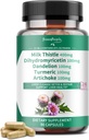 GREENPOPLE Làm sạch gan Detox & sửa chữa - Nguồn điện sữa Thitle 30X - tiêu chuẩn hóa và tập trung 80% Silymarin w/Vitamin,95% cucuminoids & 17+Liver Health Nutrient to Revive & Thrive