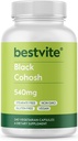 BESTVITE Black Cohosh 540mg (240 Vegetarian Capsules) - No Stearates - No Fillers - Vegan - Non GMO - Gluten Free