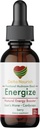 Energize Drops - Liquid Suplemen Energi Alam dengan Mushroom, Cordyceps, Alpha GPC, L- Tyrosine & Vitamin B12 - Maksimum Cairan Energi, Glutensi Absorpsi - Bebas - Minuman Enhancer untuk Fokus