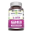 Amazing Formulas 5-HTP (L-5-Hydroxytryptophan) Supplement | 200 Mg per Serving | Veggie Capsules | Non-GMO | Gluten-Free | Made in USA (1 Pack | 120 Count)