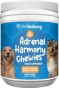Lemmikkieläinten hyvinvointi Lisämunuais Harmony Chewies koirille - Vet-Fomulated - Dog Adrenal Support, Cortisol Balance, Ashwagandha, Bacopa - Herbal Supplement (90 Soft Chews)